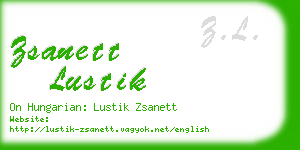zsanett lustik business card